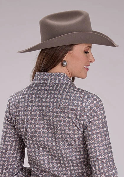 Roper 2501 Medallion Foulard (Grey) - Women's Western Shirt