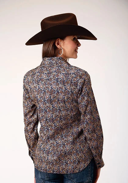 Roper 1841 Vintage Paisley (Brown) - Women's Western Shirt