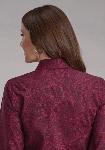 Roper 2241 Sangria Paisley (Burgundy) - Women's Western Shirt