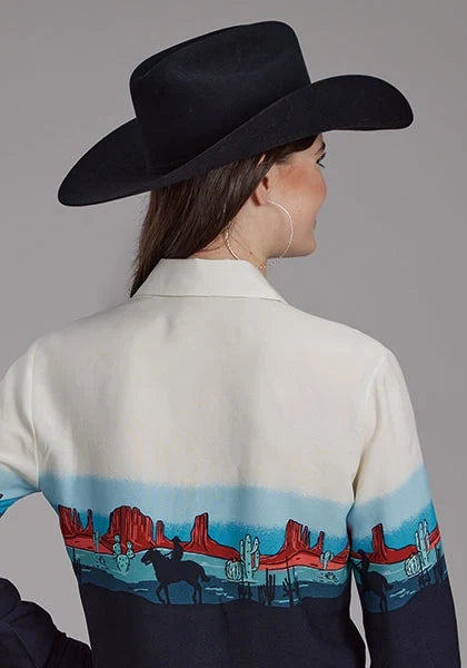 Roper 2202 Western Border (Black) - Women's Western Shirt