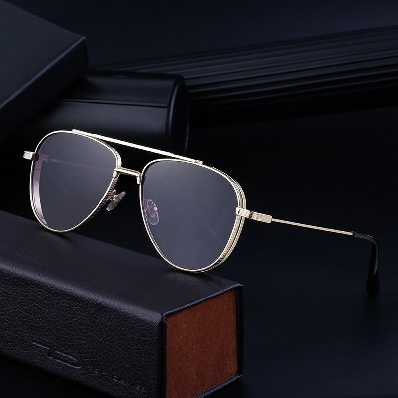Men's Vintage Double Beam Frog Sunglasses