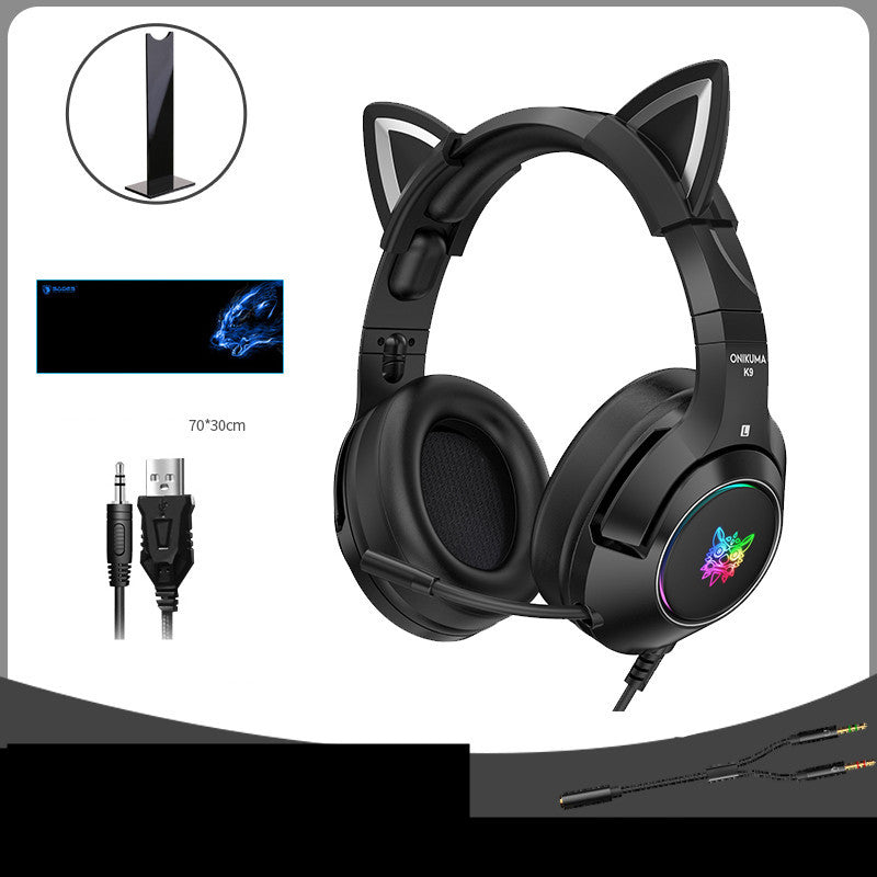 Auriculares de ordenador con cable para gaming, bonitos para chicas
