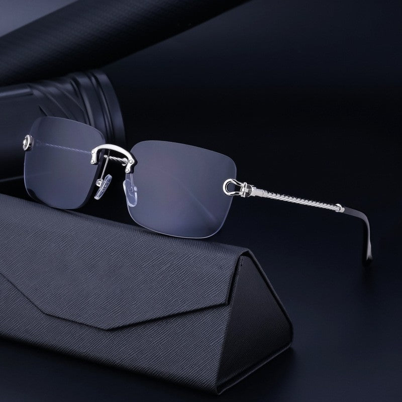 Fashionable Rimless Cut-Edge Sunglasses For Men