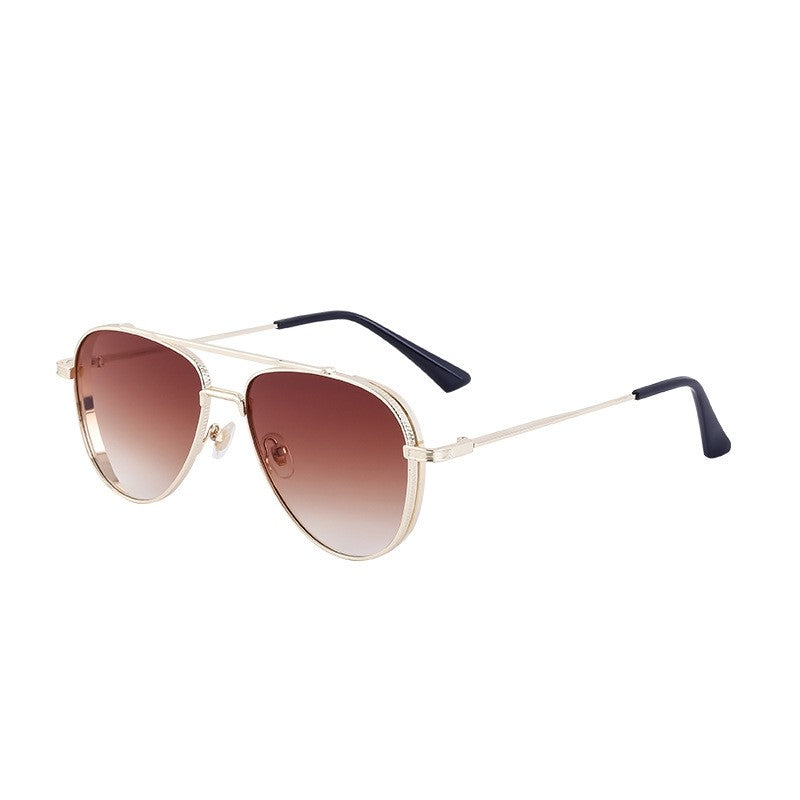 Men's Vintage Double Beam Frog Sunglasses