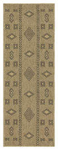 Earth - 2'7" X 7'3" Indoor, Outdoor Area Rug - Jute / Black