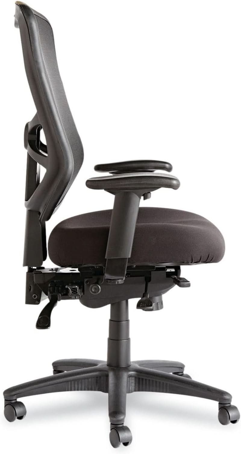 Silla de oficina de malla con respaldo alto Elusion negra con inclinación ajustable
