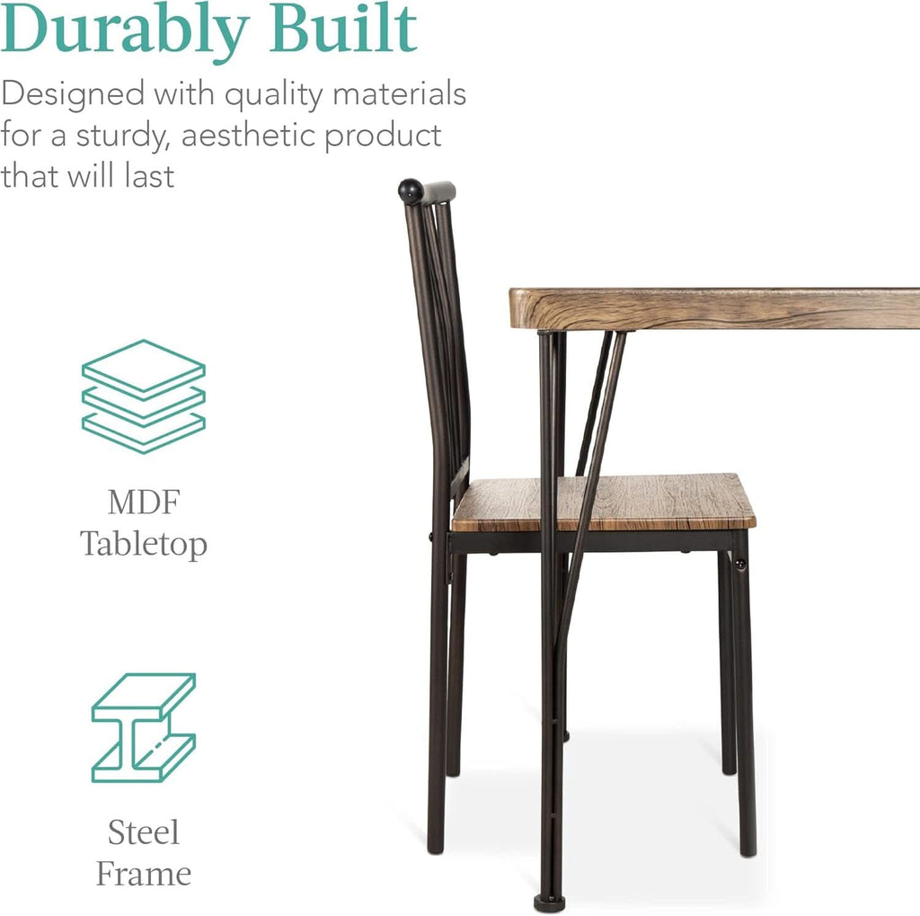 Juego de Mesa de Comedor Rectangular Contemporánea Drift Brown