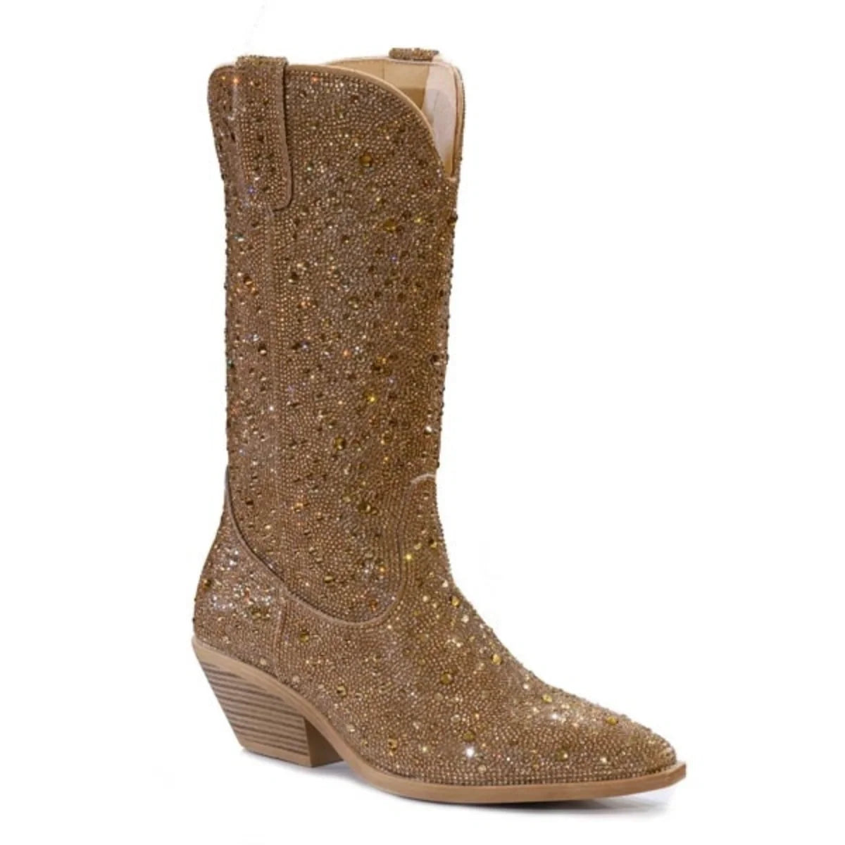 Roper Nettie Crystal (Tan) - Women's Cowgirl Boot