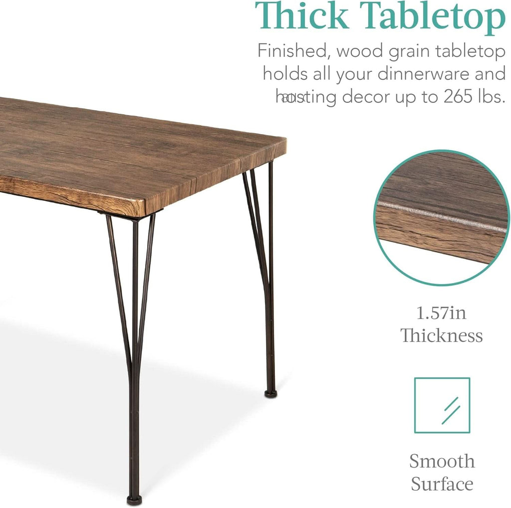 Juego de Mesa de Comedor Rectangular Contemporánea Drift Brown