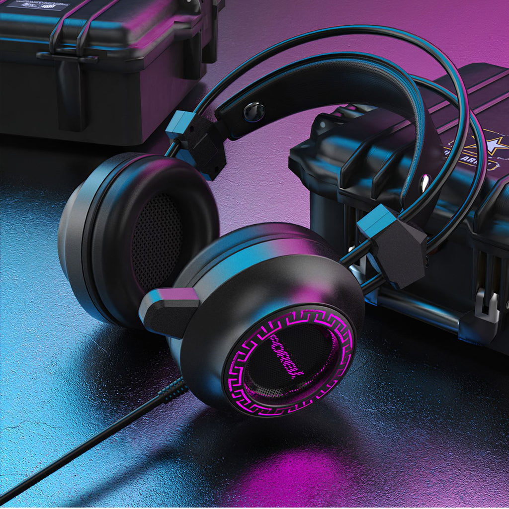 Auriculares USB para ordenador, auriculares con cable para juegos