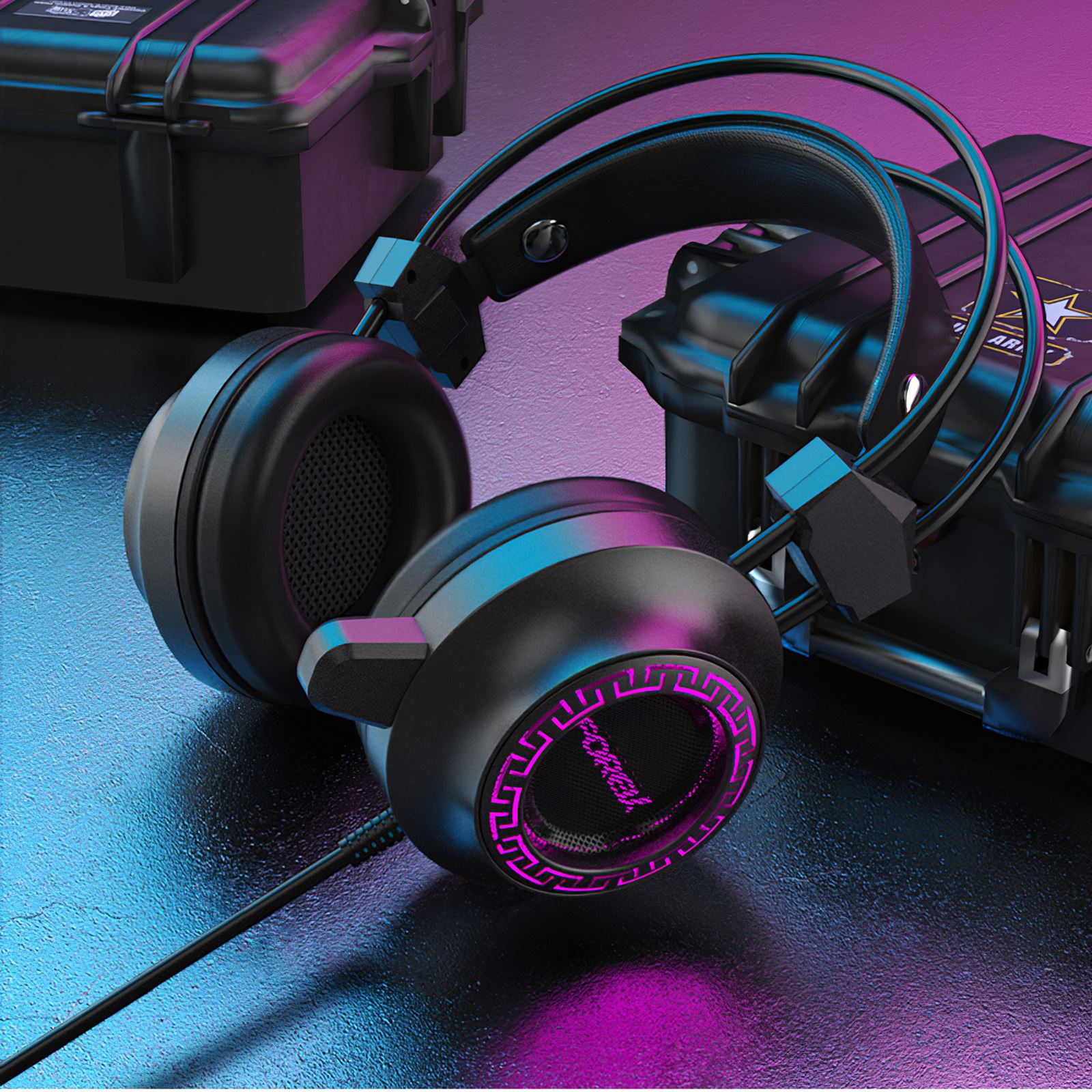 Auriculares USB para ordenador, auriculares con cable para juegos