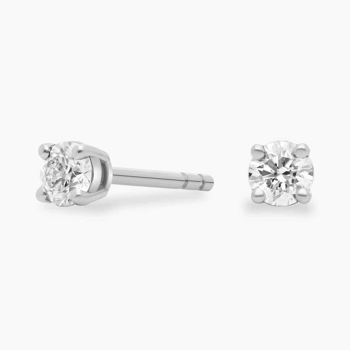 Classic Lab Diamond Stud Earrings (1/4 ct. tw.) – VS+ Clarity - 14k White or Yellow Gold Over Sterling Silver