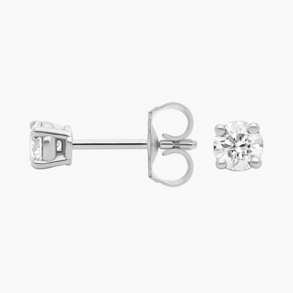 Classic Lab Diamond Stud Earrings (1/4 ct. tw.) – VS+ Clarity - 14k White or Yellow Gold Over Sterling Silver