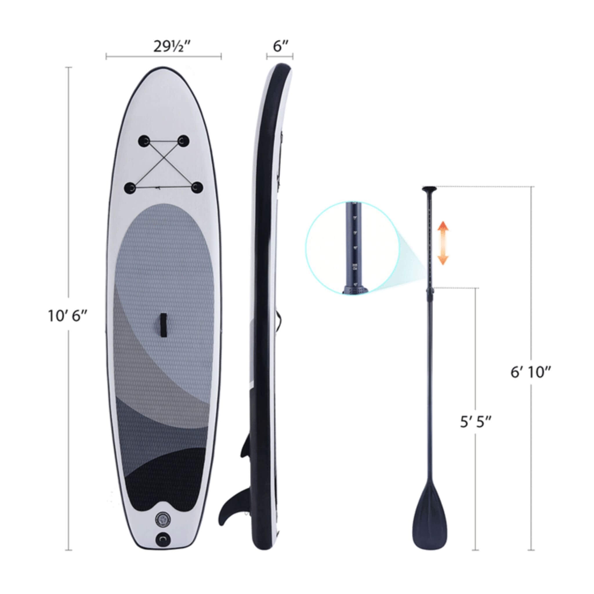 Tabla de Paddle Surf Hinchable de 3 m con Bolsa de Transporte y Bomba (SAK43678)