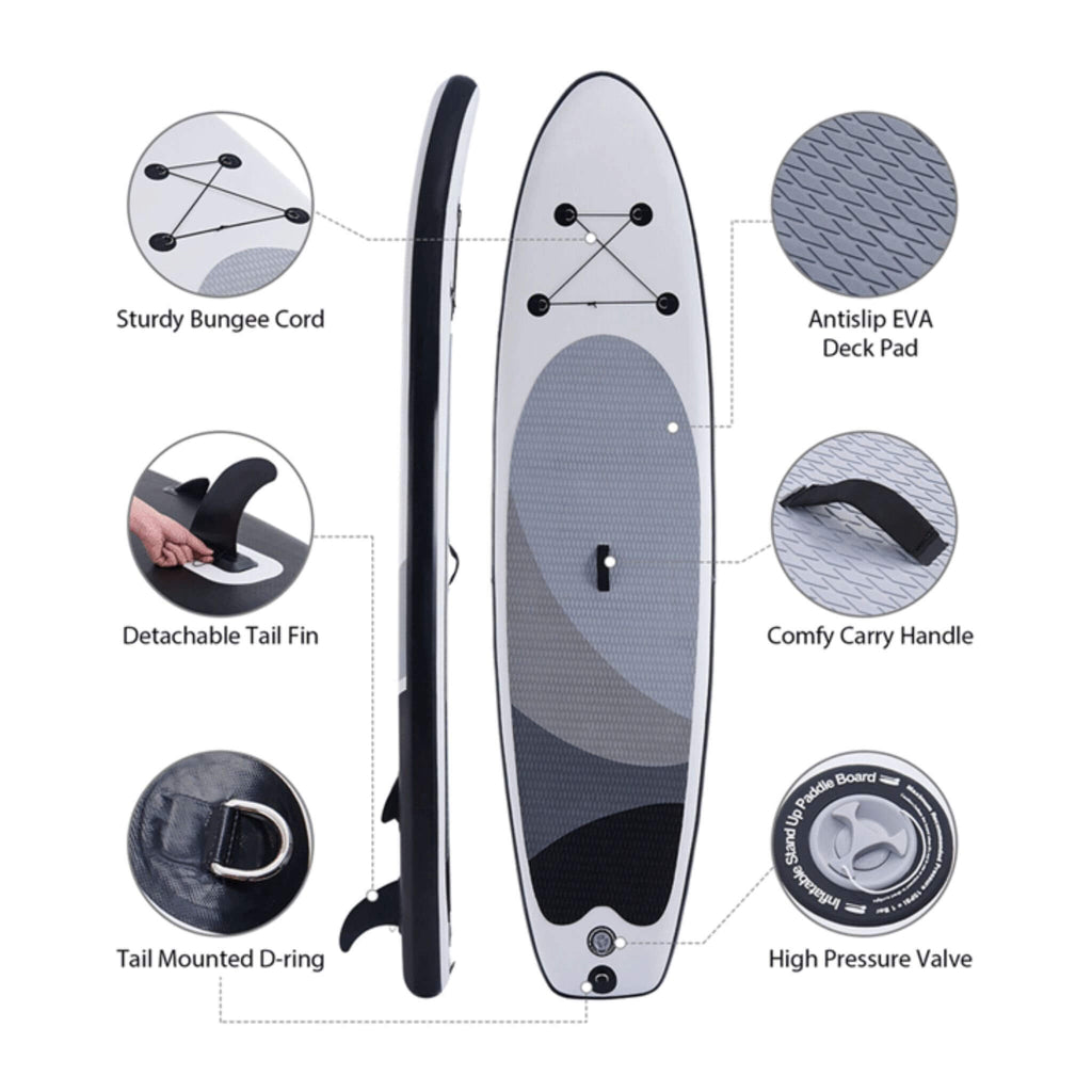 Tabla de Paddle Surf Hinchable de 3 m con Bolsa de Transporte y Bomba (SAK43678)