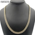 Cadena cubana Miami de oro 10K con diamantes (10mm)