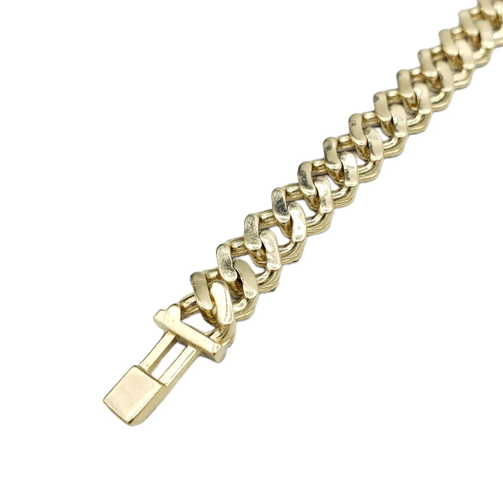 Cadena cubana Miami de oro 10K con diamantes (10mm)