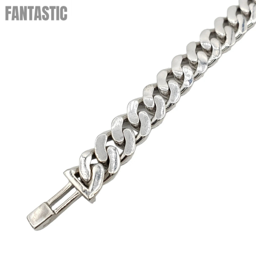 Cadenas cubanas de Miami de oro de 10K con diamantes (10 mm)