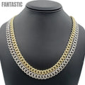 Cadenas cubanas de oro 10K con diamantes (9mm)
