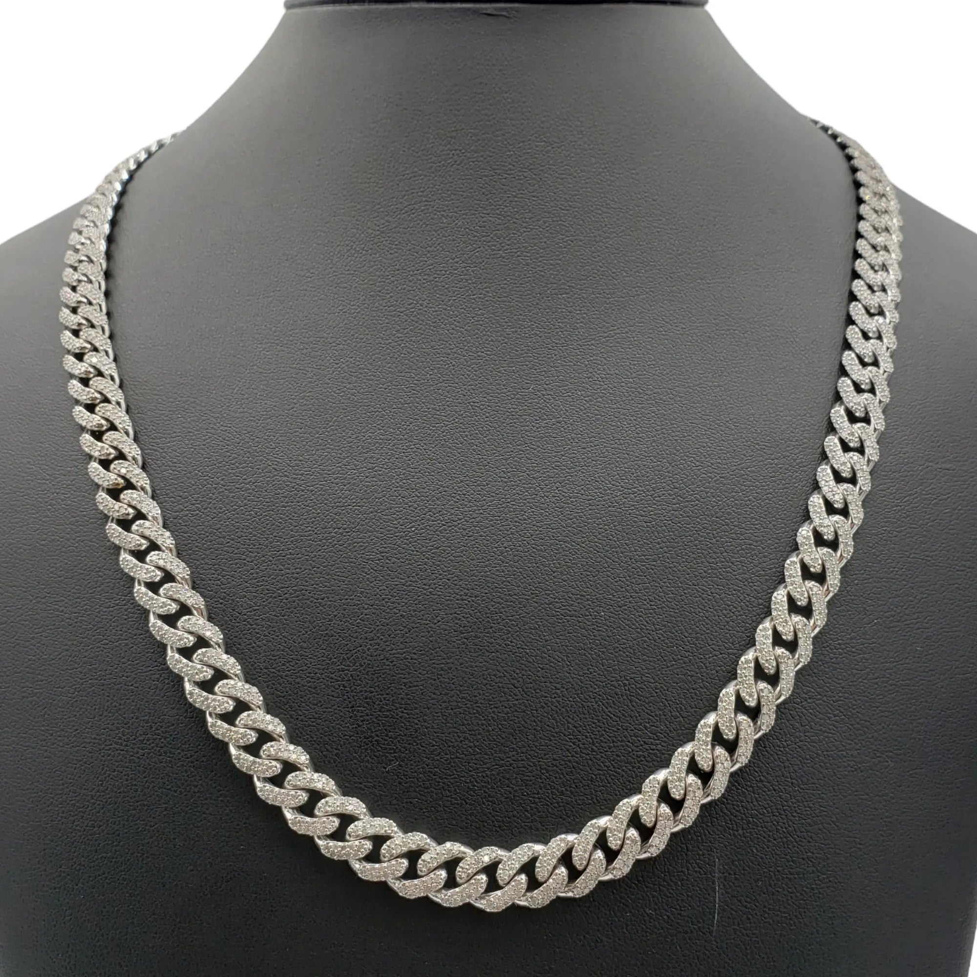 Cadenas cubanas de oro 10K con diamantes (9mm)