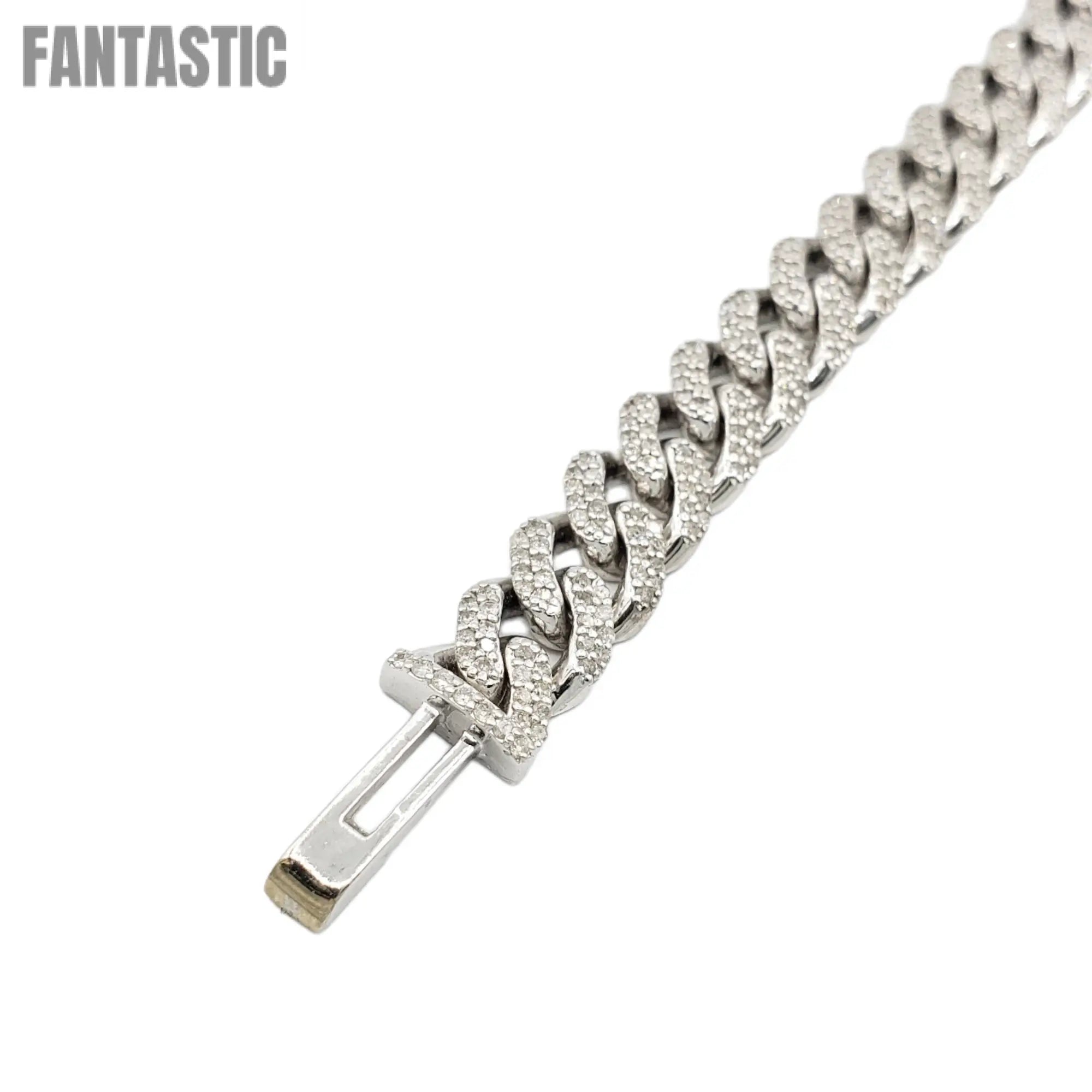 Cadenas cubanas de oro 10K con diamantes (9mm)