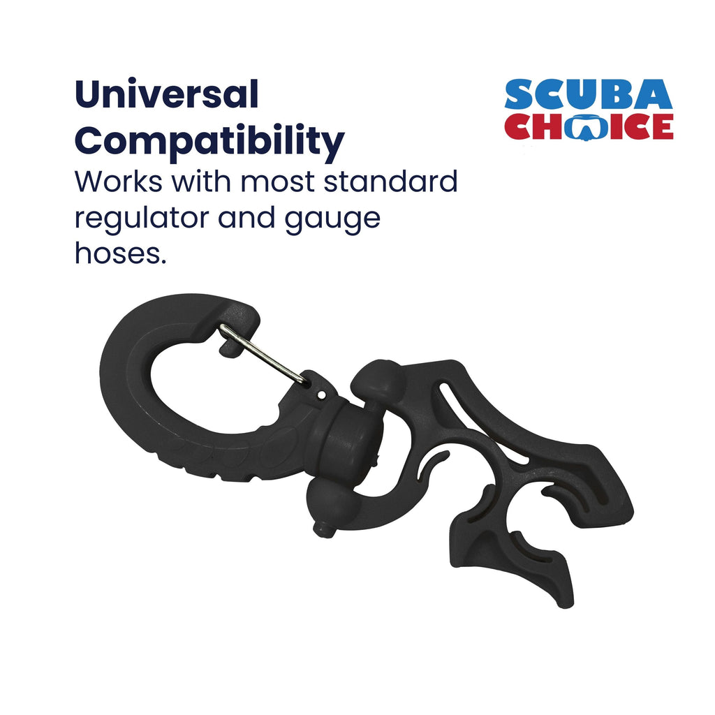 Scuba Choice Double Hose Holder Clip 3 Pack Bundle