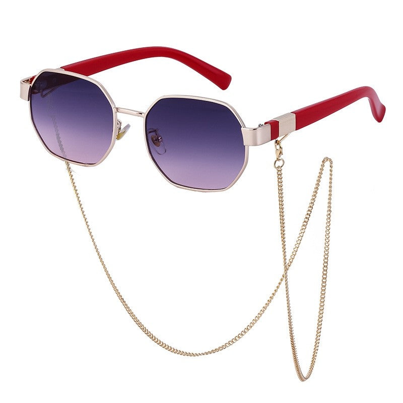 Polygon Chain Sunglasses For Women's Fashion