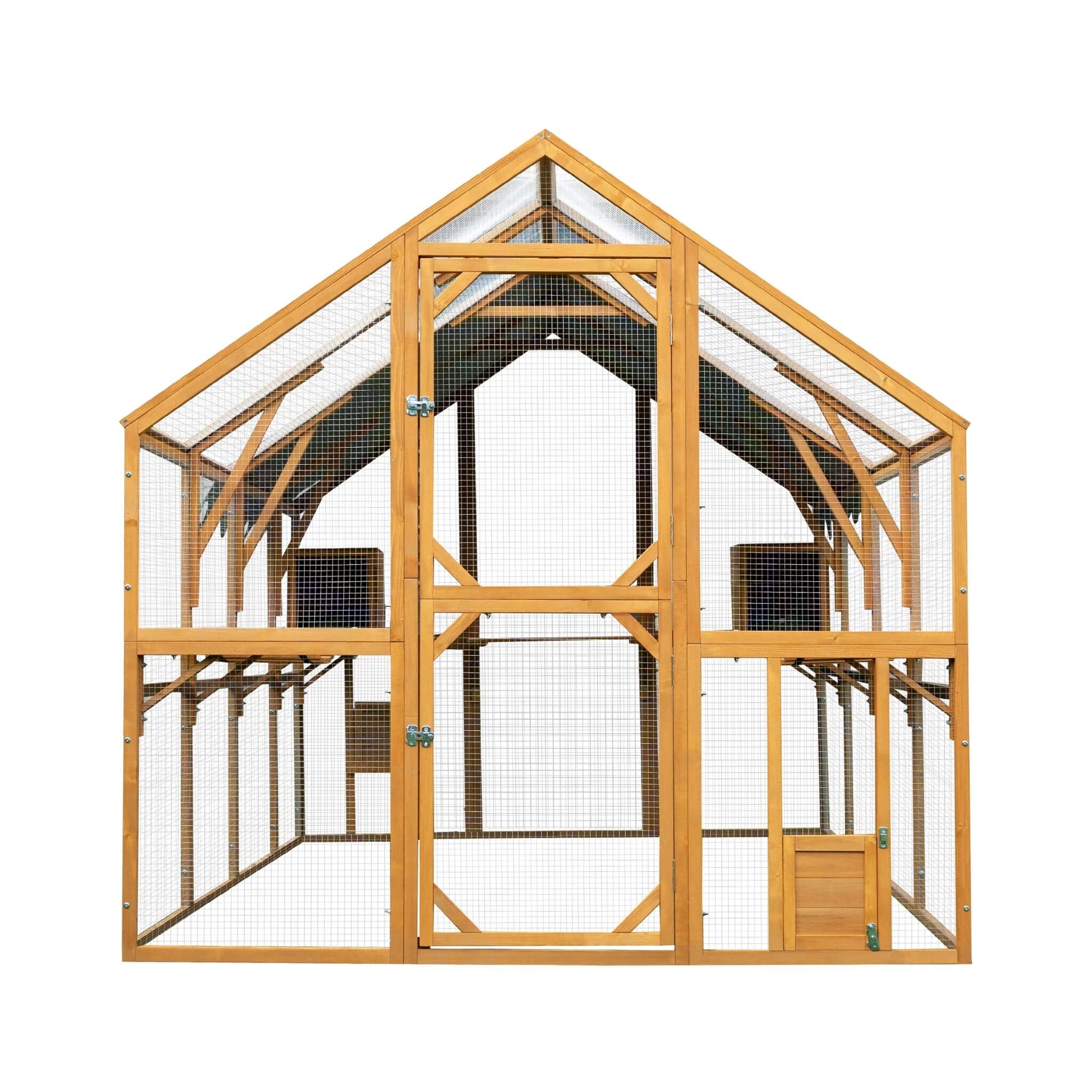 Parque para gatitos grande para exteriores de 110 pulgadas, gallinero con cubierta impermeable (SAK15370)