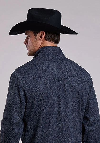 Stetson 2799 Button Front Honeycomb (Grey) - Men's Sweater