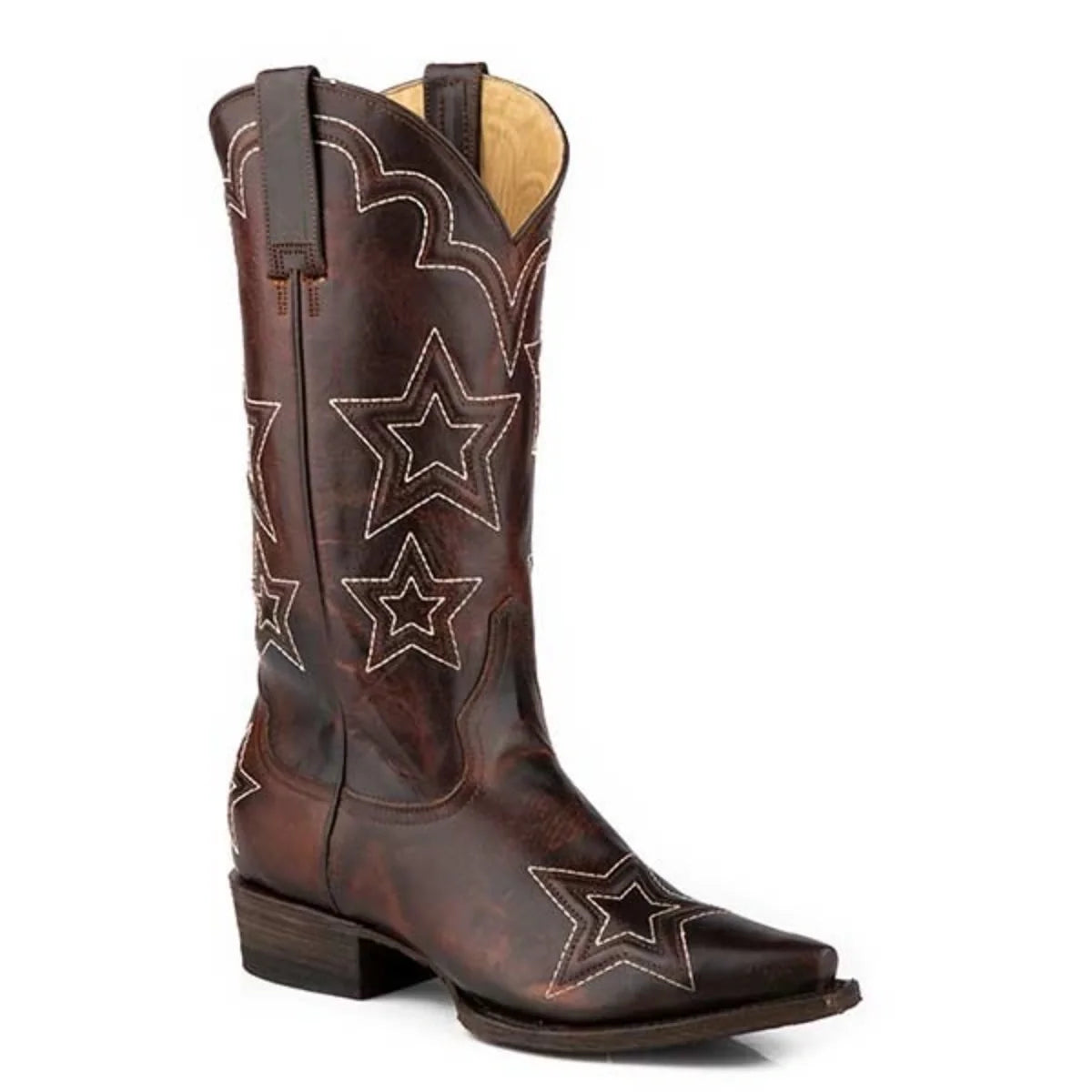 Stetson Cosmo (Brown) - Women's Leather Cowgirl Boot