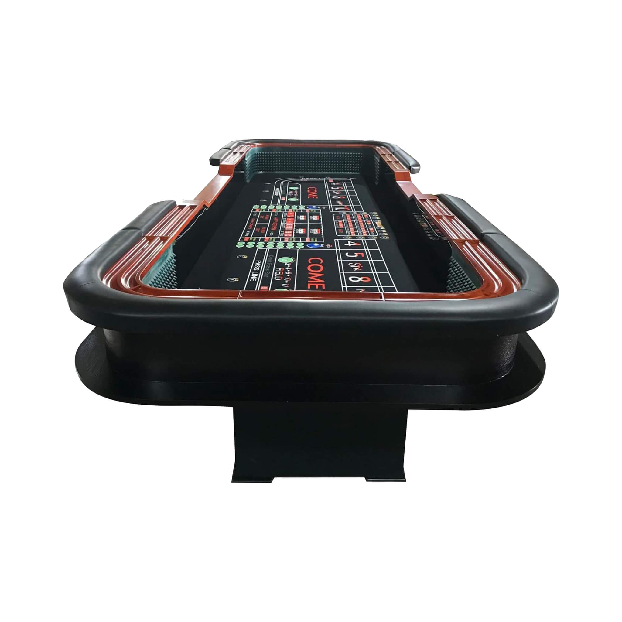 Mesa de Dados Estilo Casino de 12 pies con Borde de Bebidas Completo y Cubierta de Borde Acolchado (SAK35098)