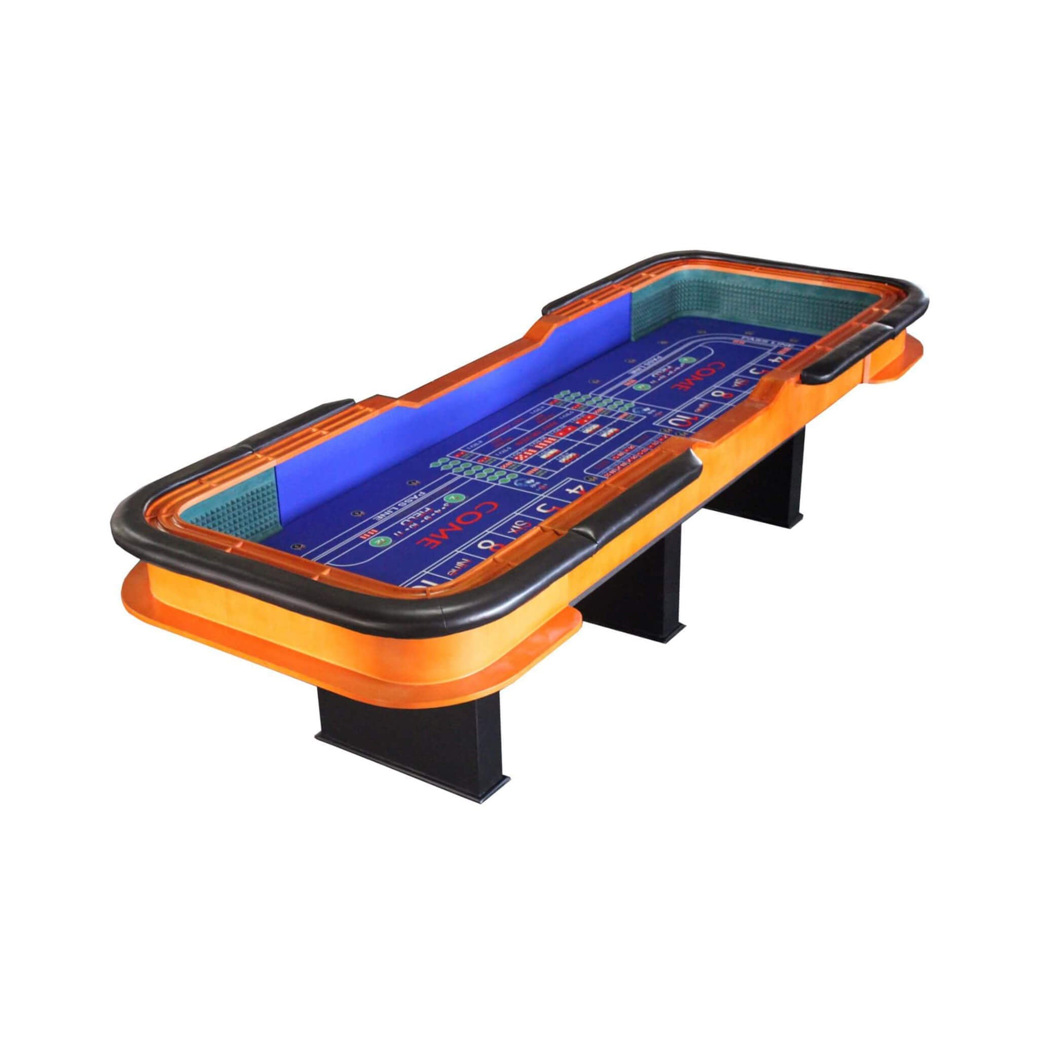 Mesa de juego de craps de lujo de 12 pies con riel para bebidas completo (SAK68021)