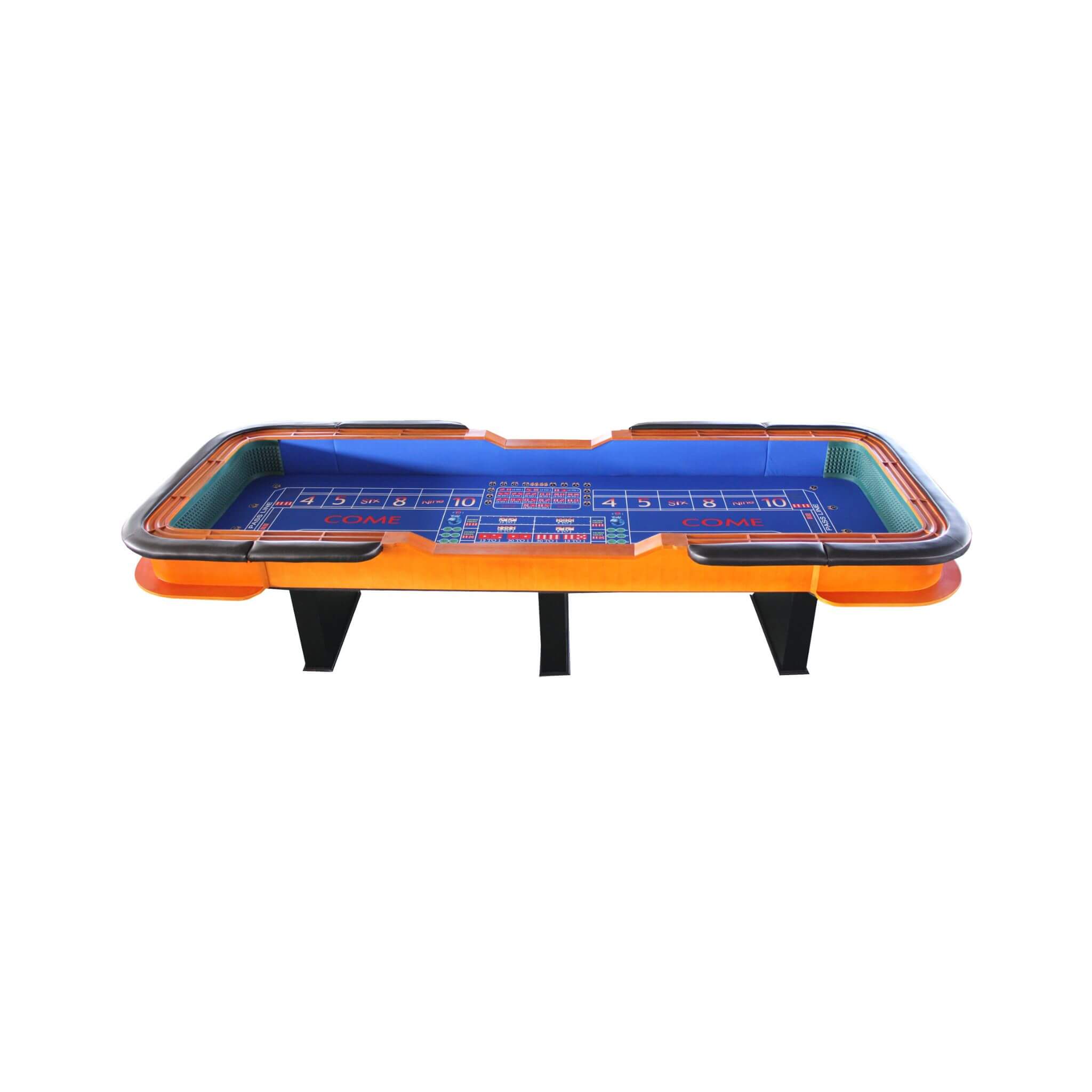Mesa de juego de craps de lujo de 12 pies con riel para bebidas completo (SAK68021)