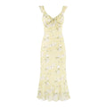 Summer Sexy V neck Flounce Chest Strap Small Floral Dress
