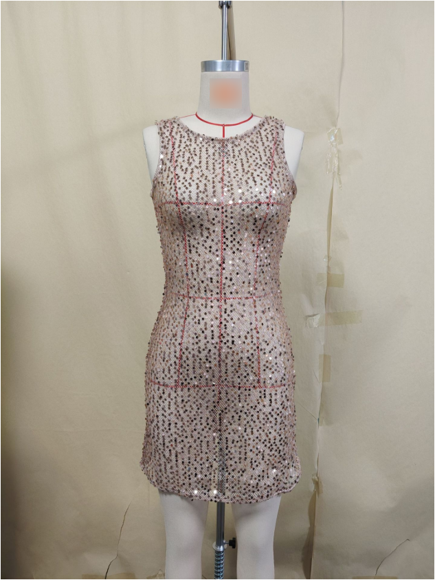 Vestido de playa de lentejuelas sexy calado con aberturas y color liso, traje de baño para mujer