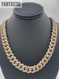 14K Gold- Diamond Miami Cuban Chain Tri-Color (331 Grams)