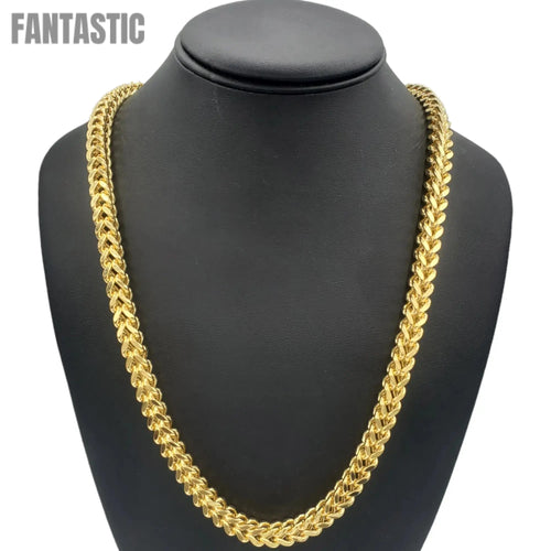 Cadena Franco Hueca de Oro de 14K