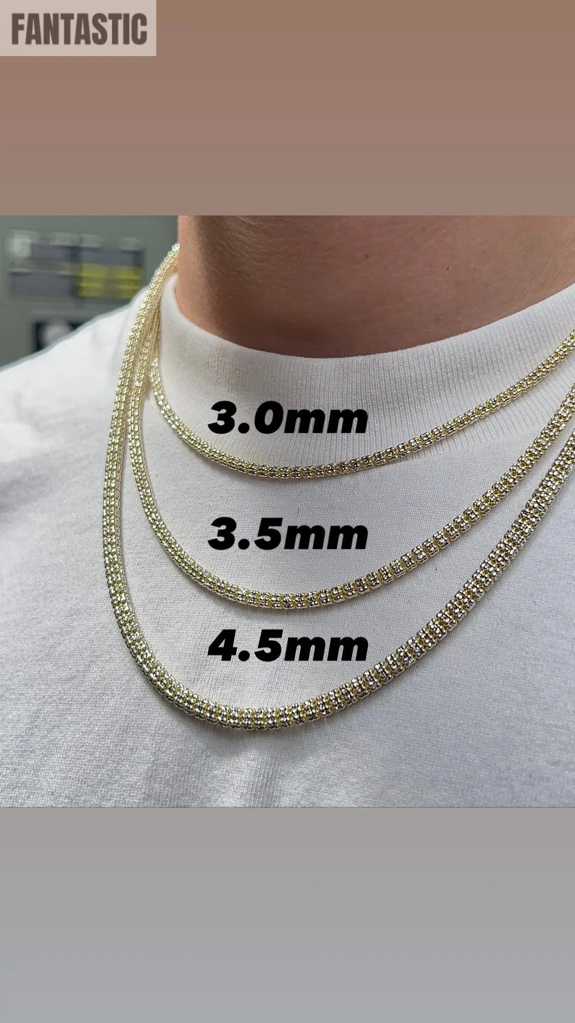 14K Gold- Ice Chain (White Gold)