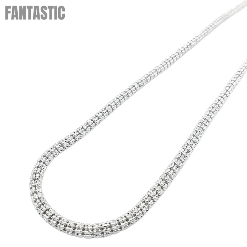 Cadena de oro de 14 quilates - Modelo Ice (oro blanco)