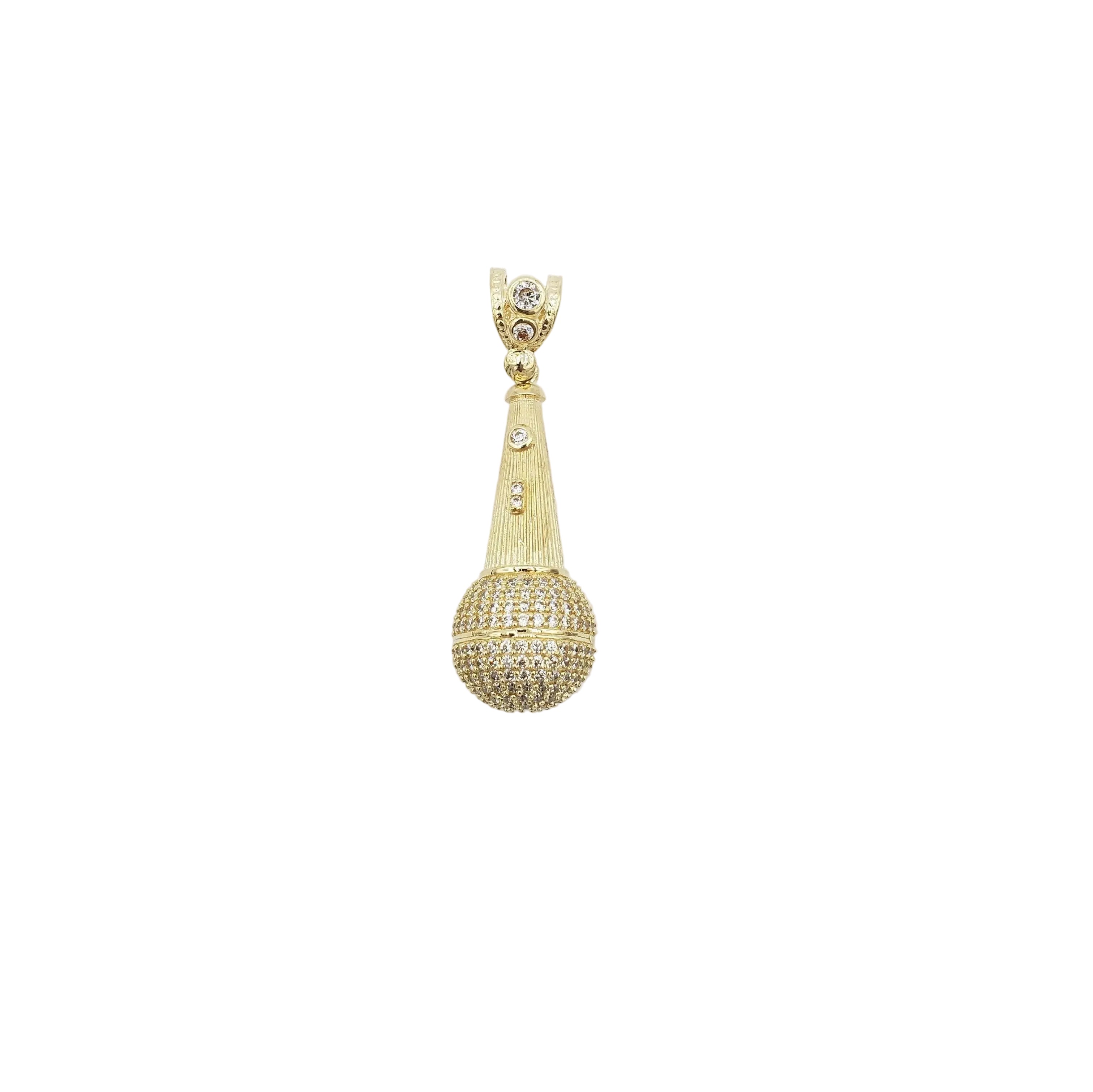 14K Gold- Microphone Pendant