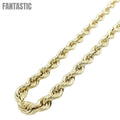 14K Gold Rope Chain Italian Necklace (Hollow) | Cadena de Oro 14K de soga italiana (hueca)