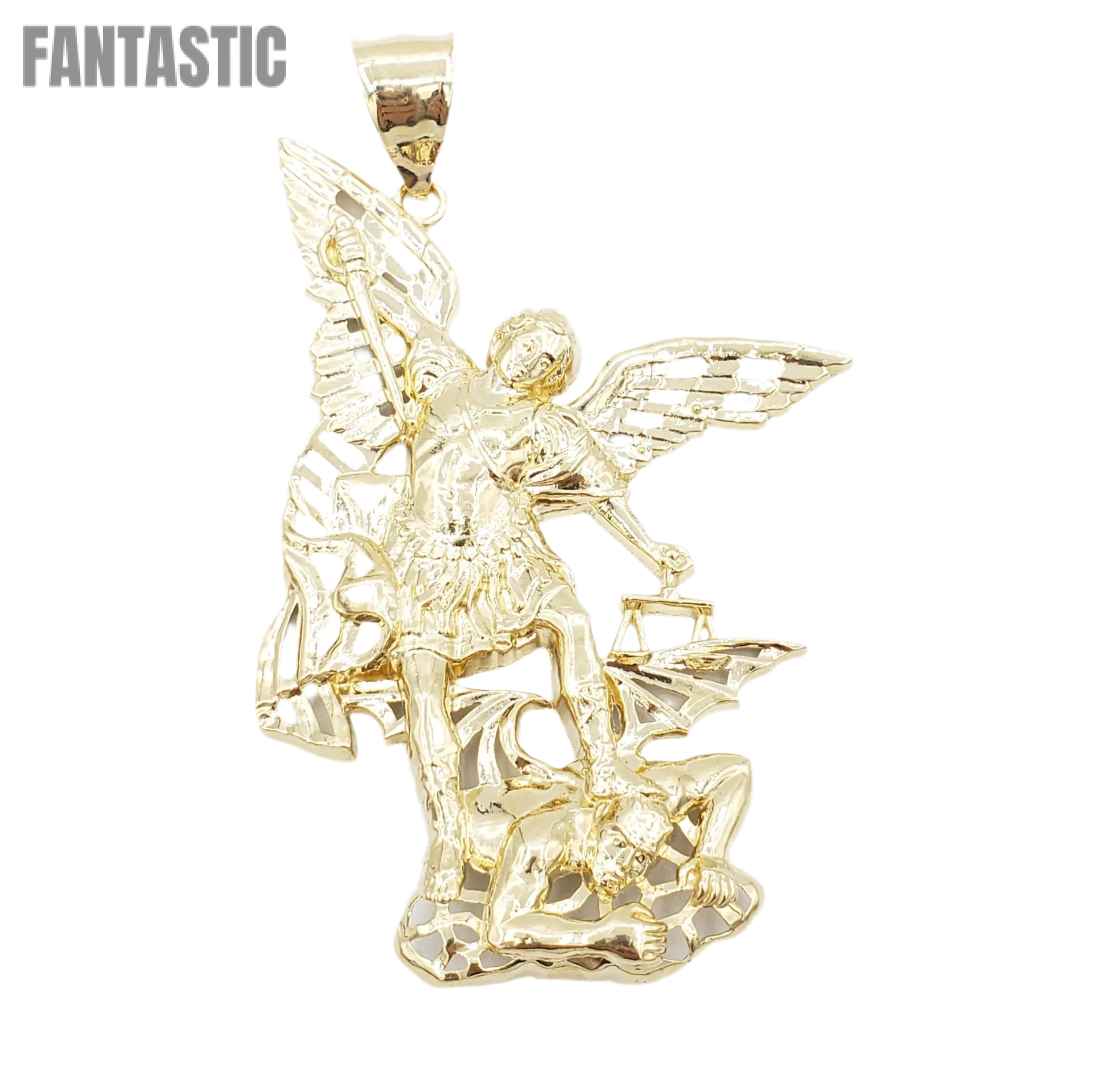 14K Gold- Saint Michael Slaying Demon