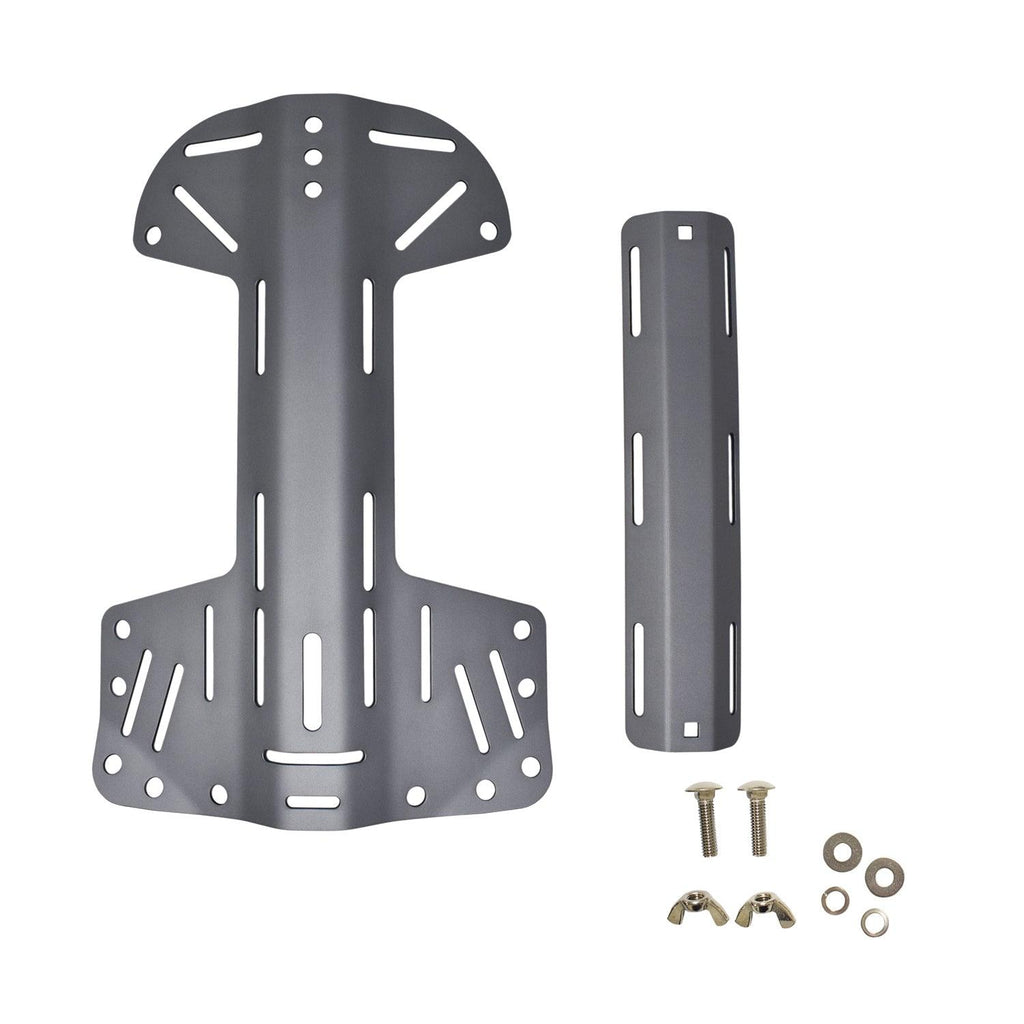 Scuba Tech Diving Low Volume Aluminum Backplate + Single Tank Adapter