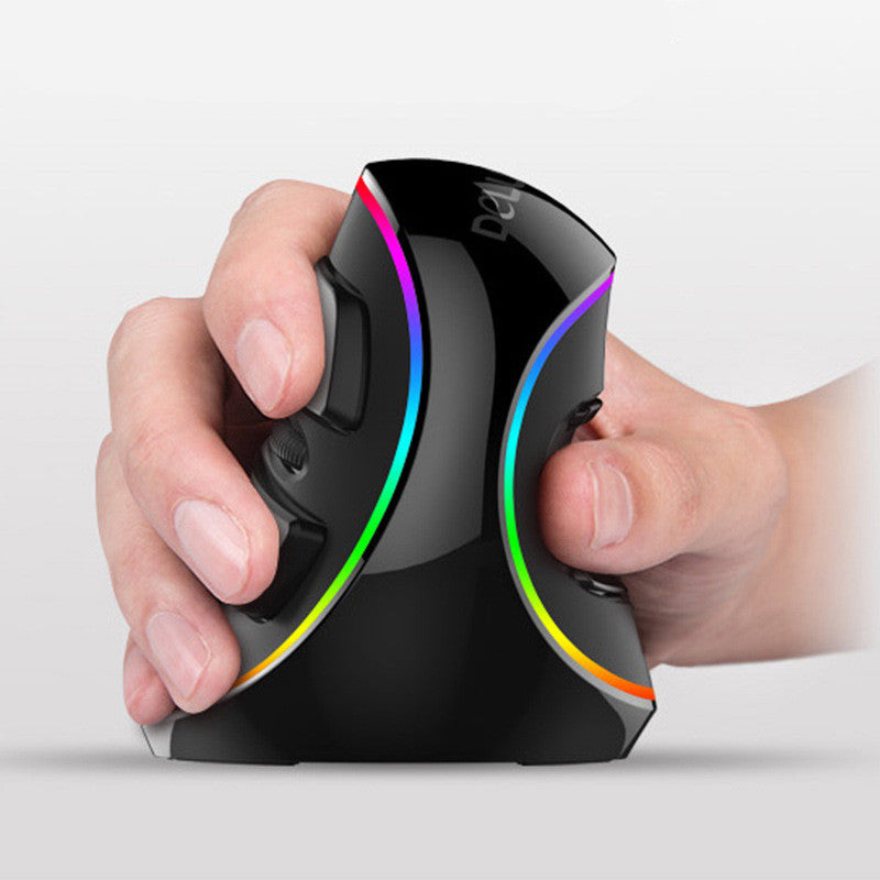Ratón de juego vertical ergonómico, 6 botones, con cable, inalámbrico, para diestros, para PC portátil