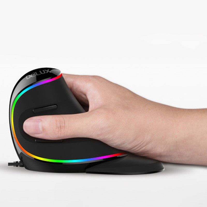 Ratón de juego vertical ergonómico, 6 botones, con cable, inalámbrico, para diestros, para PC portátil