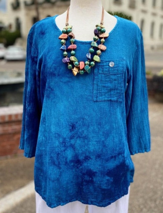 Leah Tuxedo Top with New Colors! 100% Cotton Gauze