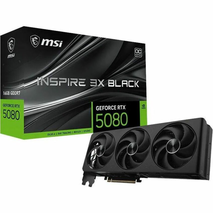 Tarjeta Gráfica MSI GeForce RTX 5080 16G INSPIRE 3X OC