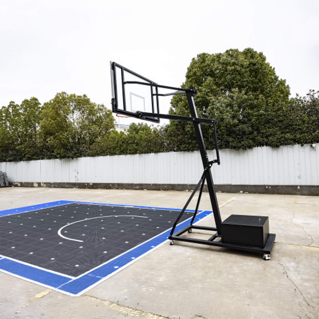 [18X24FT] Aro de Baloncesto Portátil Ajustable de Alta Resistencia Con Cancha (SAK72980)