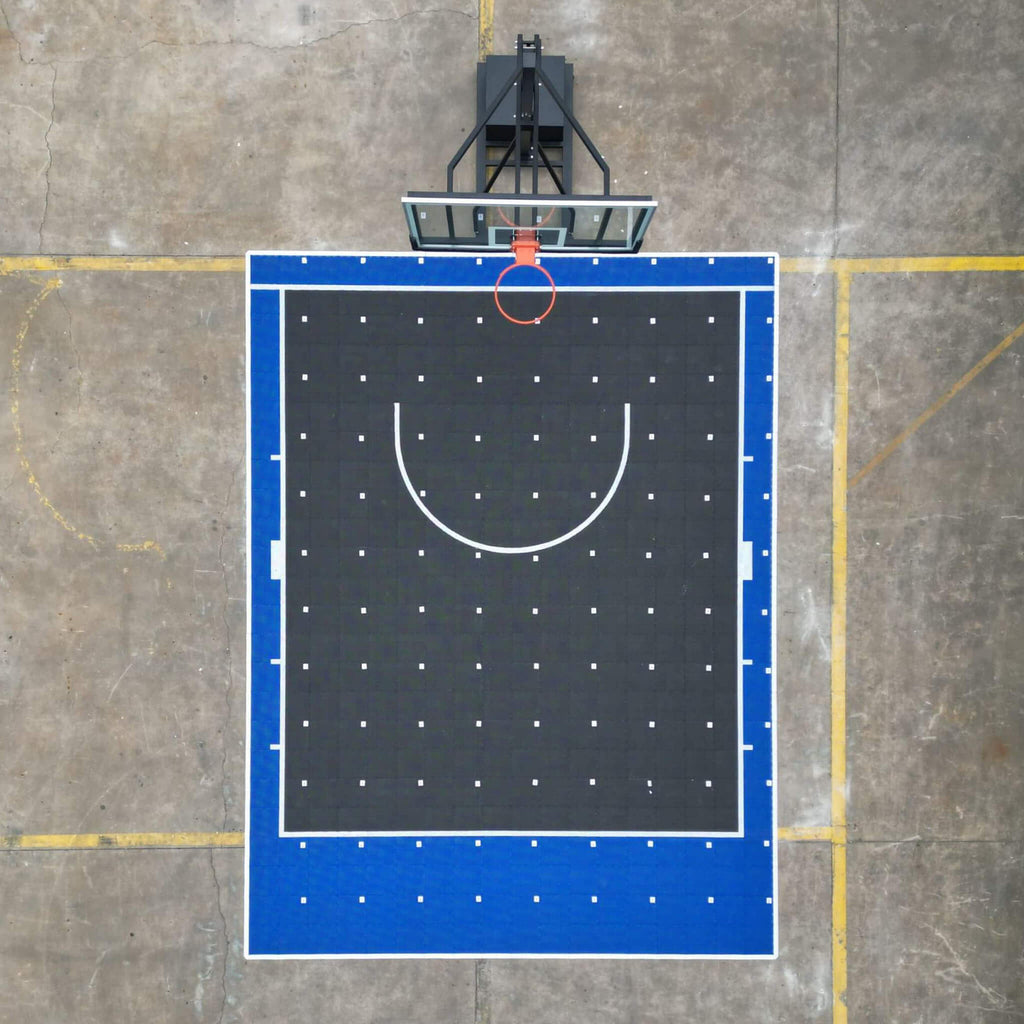 [18X24FT] Aro de Baloncesto Portátil Ajustable de Alta Resistencia Con Cancha (SAK72980)