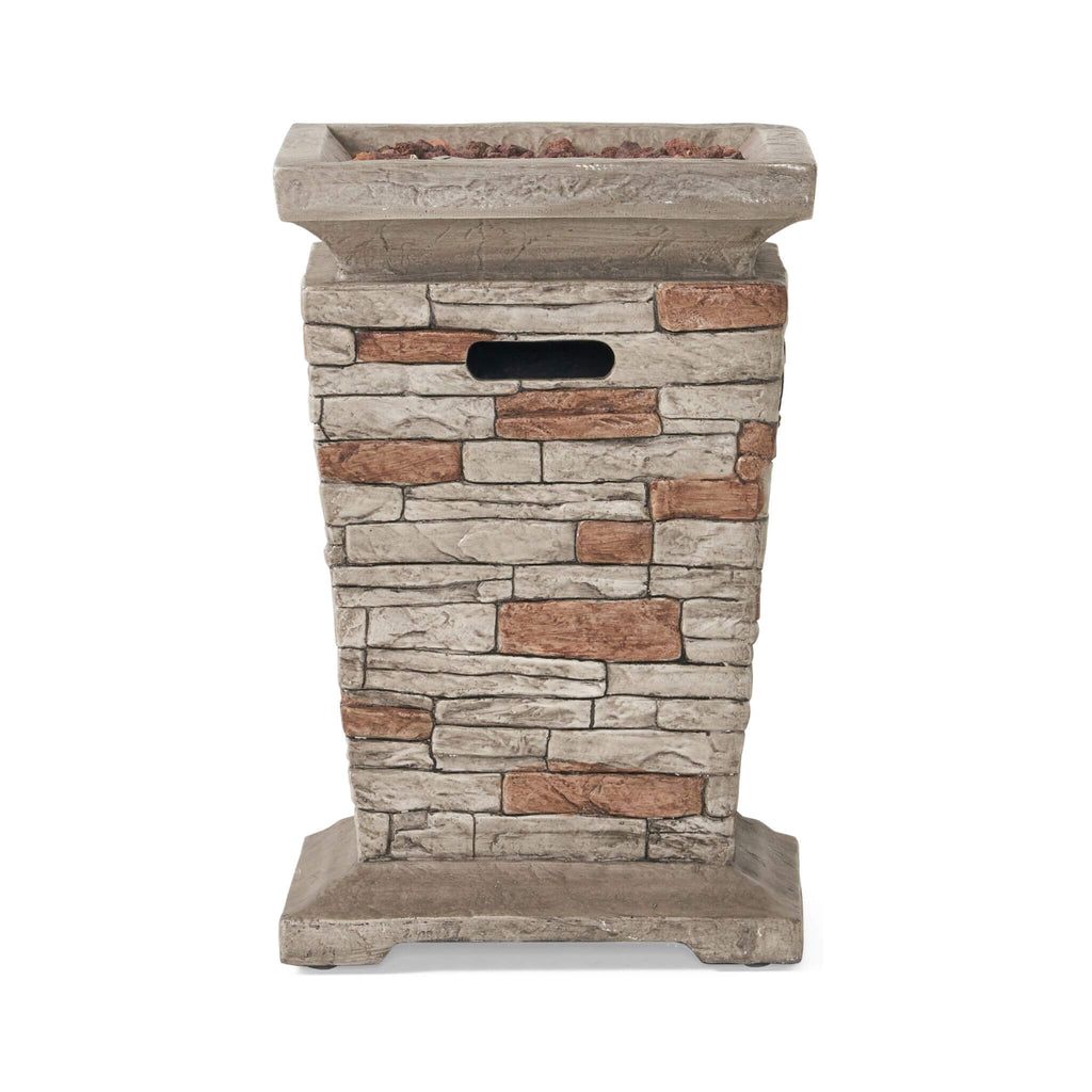 Columna de fuego de piedra natural Alora de 19 pulgadas y 40 000 BTU para exteriores (SAK36771)